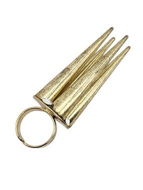 GASOLINE GLAMOUR GOLD SPIKE BULLET RING 🌟✨